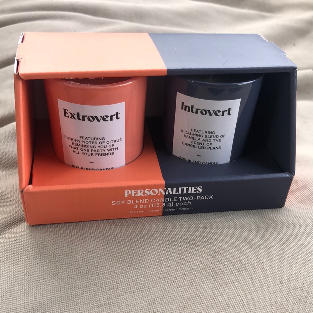Persona Personalities Soy Blend Candle Set - Extrovert & Introvert